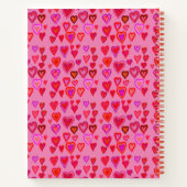 赤とピンクのハート ノートブック (裏面)