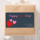 赤とピンクのハート – バレンタインデーのラベル ラベル (インサイチュ)