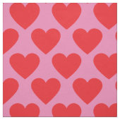 赤とピンクのハート ファブリック (見本)