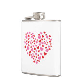 赤とピンクのハート フラスク (左)
