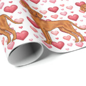 赤とピンクのハート ラッピングペーパー (ロールコーナー)