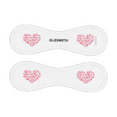 赤とピンクのハート |名前の追加 野球ボール (パネル)