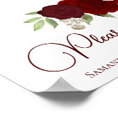 赤とピンクのバラあなたのテーブルヘッダーを見つけてください ポスター (角)