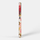 赤とピンクのバラの水彩花柄 SAMSUNG GALAXYケース (右側面)