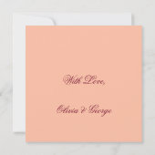 赤とピンクのバラフローラハッピーマザーズデイ ノートカード (裏面)