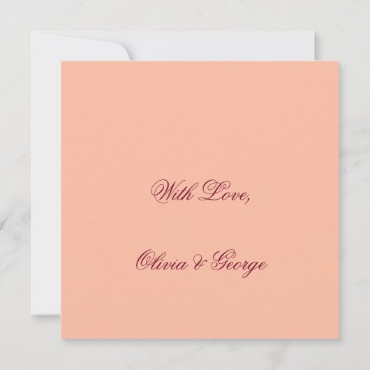 赤とピンクのバラフローラハッピーマザーズデイ ノートカード (裏面)