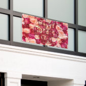 赤とピンクのバラフローラハッピーマザーズデイ 横断幕 (ビルの外側)