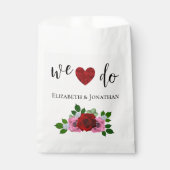 赤とピンクのバラ結婚ズ フェイバーバッグ (正面)