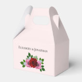 赤とピンクのバラ結婚ズ フェイバーボックス (正面サイド)