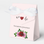 赤とピンクのバラ結婚ズ フェイバーボックス (正面サイド)