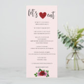 赤とピンクのバラ結婚ズ メニュー (スタンド正面)