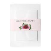 赤とピンクのバラ結婚ズ 招待状ベリーバンド (正面例)