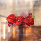 赤とピンクのバラ、ウィンドウにしがみつく ウィンドウサイン (シート2)