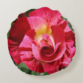 赤とピンクのバラ ラウンドクッション (裏面)