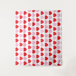 赤とピンクのバレンタインデーのハート タペストリー