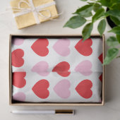 赤とピンクのバレンタインデーのハート 薄葉紙 (ギフト)