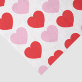 赤とピンクのバレンタインデーのハート 薄葉紙 (詳細)