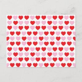 赤とピンクのバレンタインデーハート ポストカード