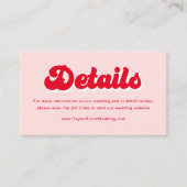 赤とピンクのバレンタインデー結婚スのウェブサイト エンクロージャーカード (正面)