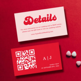 赤とピンクのバレンタインデー結婚スのウェブサイト エンクロージャーカード