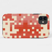 赤とピンクのピクセルパターン Case-Mate iPhoneケース (裏面(横))