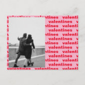 赤とピンクのフォトファミリー | Happy Valentines Day Pos ポストカード (正面)