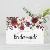 赤とピンクのフローラが私の花嫁カードになる 招待状 (スタンド正面)