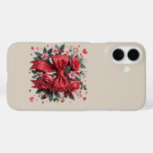 赤とピンクのフローラコケット弓 Case-Mate iPhoneケース (裏面 (横))