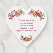 赤とピンクのフローラバレンタイン フェイバータグ (正面)