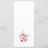 赤とピンクのフローラブライダルシャワー メニュー (裏面)