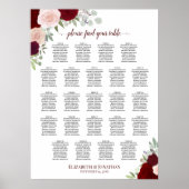 赤とピンクのフローラ23枚結婚の表 ポスター (正面)