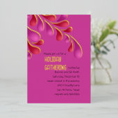 赤とピンクのプルメはっきりしたー 箔シーズンカード (立ち正面)