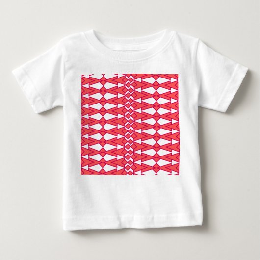 赤とピンクのボウタイ ベビーTシャツ (正面)