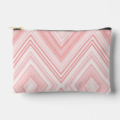 赤とピンクのモティを特徴とする対称パターン アクセサリーポーチ (正面)