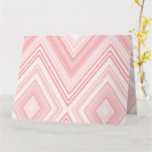 赤とピンクのモティを特徴とする対称パターン カード (黄色い花)