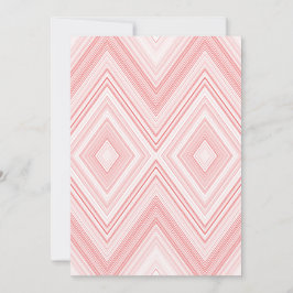赤とピンクのモティを特徴とする対称パターン 招待状
