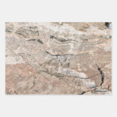 赤とピンクのレイヤードのジオード ラッピングペーパーシート (正面3)