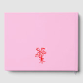 赤とピンクのレトロ ゲストブック (裏面)