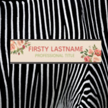 赤とピンクのローズオフィスのドアシンボルや象徴名プレート