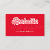 赤とピンクのヴァレンティ結婚ンのウェブサイト詳細 エンクロージャーカード (正面)