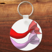 赤とピンクの人魚の尾 キーホルダー (正面)