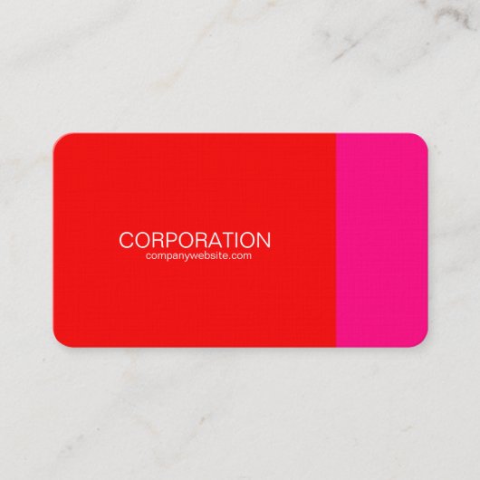 赤とピンクの古い名刺 名刺 (正面)