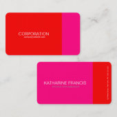 赤とピンクの古い名刺 名刺 (正面/裏面)