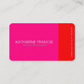 赤とピンクの古い名刺 名刺 (裏面)