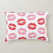 赤とピンクの唇、唇のパターン、口紅、キス アクセントクッション (正面)