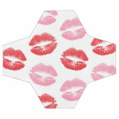 赤とピンクの唇、唇のパターン、口紅、キス サッカーボール (フラット)