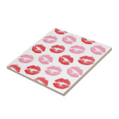 赤とピンクの唇、唇のパターン、口紅、キス タイル (側面)