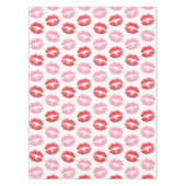 赤とピンクの唇、唇のパターン、口紅、キス テーブルクロス (正面)