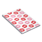 赤とピンクの唇、唇のパターン、口紅、キス ノートブック (右側)