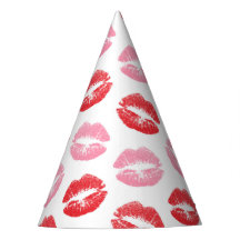 赤とピンクの唇、唇のパターン、口紅、キス